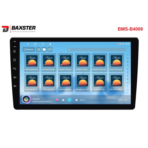 Мультимедійний центр Baxster BMS-B4009 Android 13 QLED 4+32Gb 9