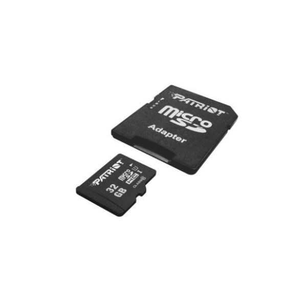 Карта памяти Patriot LX Series 32GB Micro SDHC V10, R90, Class 10, UHS-I U1 with SD Adapter