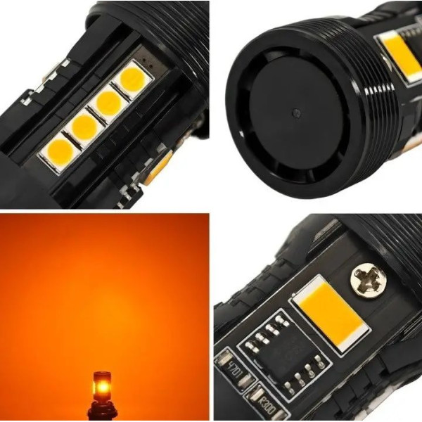 Габарит LED StarLight Vision PY21W (T25) BRS LED BAU15S Amber 12V