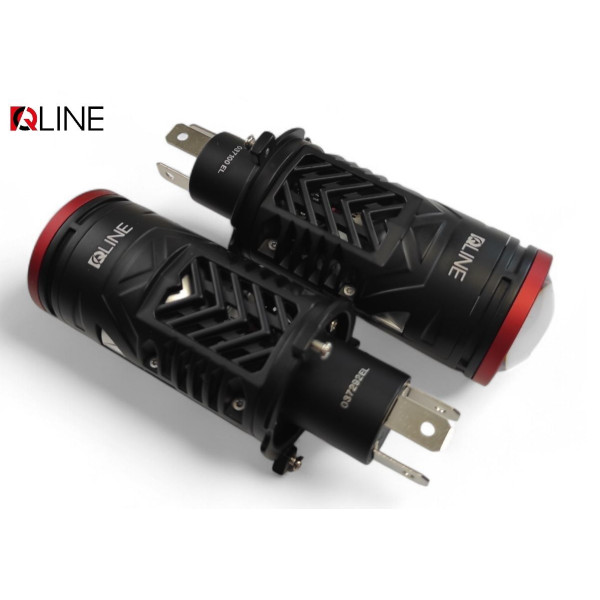 Лампы-линзы светодиодные Qline Alpha H4 Projector МАХ 6000K (2шт)