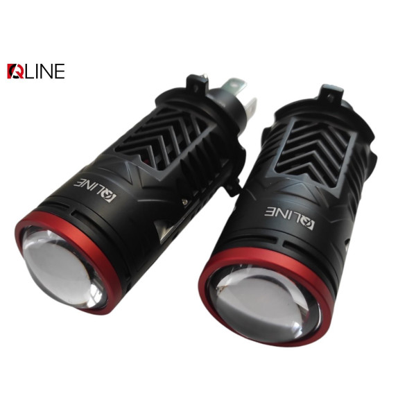 Лампы-линзы светодиодные Qline Alpha H4 Projector МАХ 6000K (2шт)
