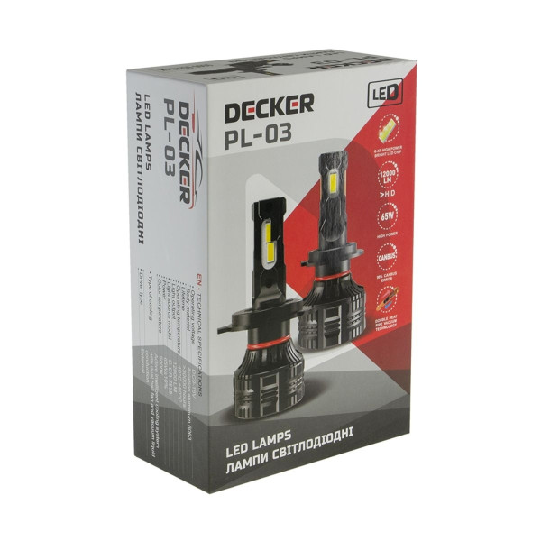 Світлодіодна лампа Decker PL-03 H7 5000K