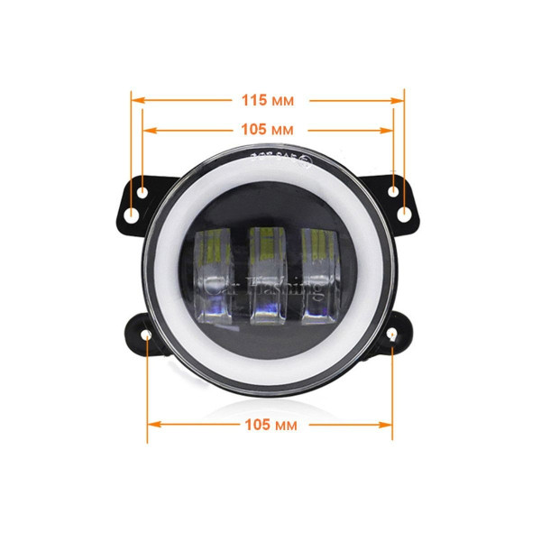 Протитуманна світлодіодна фара FOG-04 45W+DRL 4