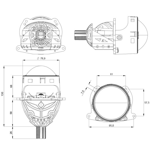 Светодиодная линза Cyclone LED BL 3.0\