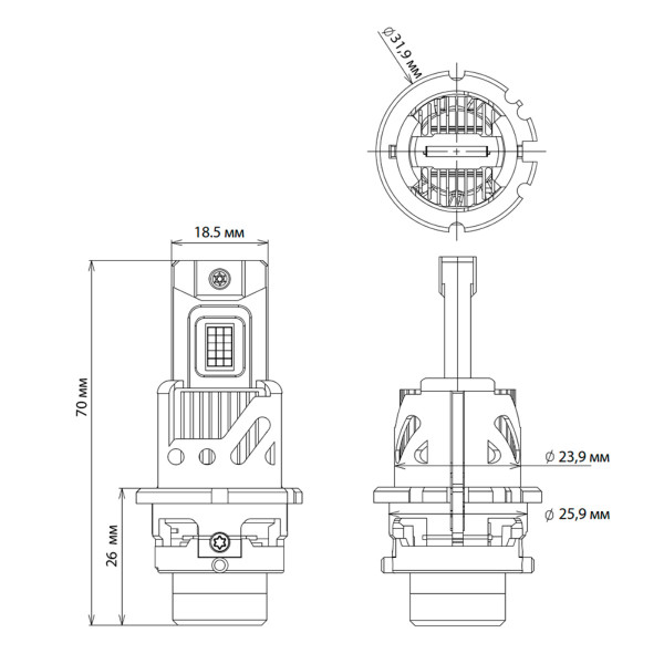 Світлодіодна лампа Decker LED PL-07 6K D2S