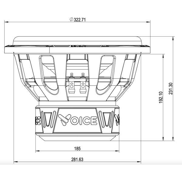 Сабвуферний динамік Voice DBX-315
